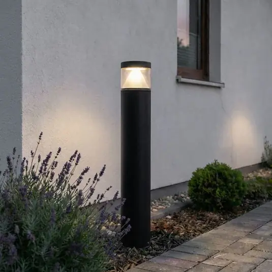 Lucande Lampione a LED Darja, antracite, metallo, 100 cm, IP54 Prezzo Di Fabbrica