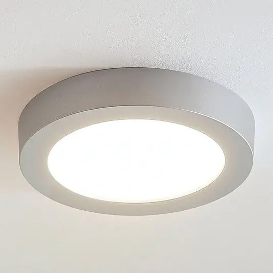 Nuova Collezione Plafoniera LED Marlo argento 3.000K rotonda 25,2cm