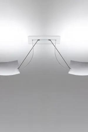 Spedito Oggi Ingo Maurer 2x18x18 plafoniera LED a 2 luci