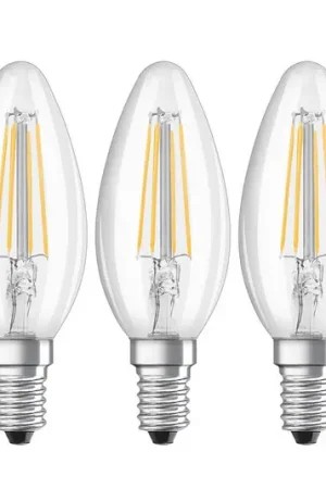 LED candela E14 4W filamenti 2.700K set 3x Prezzo Scontato