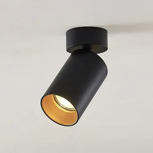 Arcchio faretto Brinja, nero, rotondo, altezza 13 cm, Ø 6 cm Prezzo Conveniente