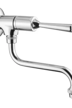 Wall-mounted timed washbasin tap with anti-unscrewing lever Idral Classic 08016A Novità
