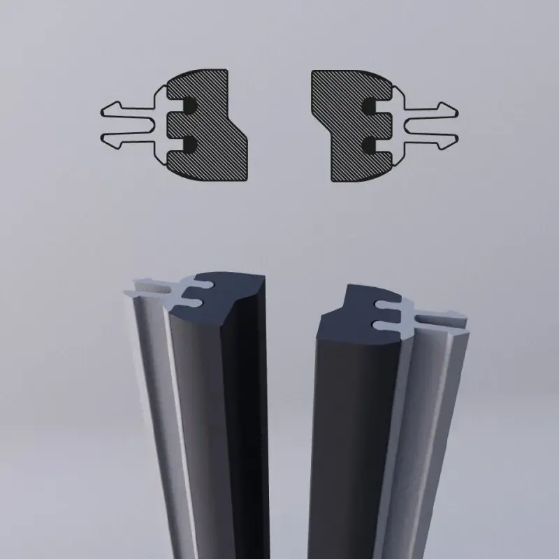 Magnetic shower seal with buffer function, straight, vertical Novellini Lunes R10LUR1 Ordina Subito