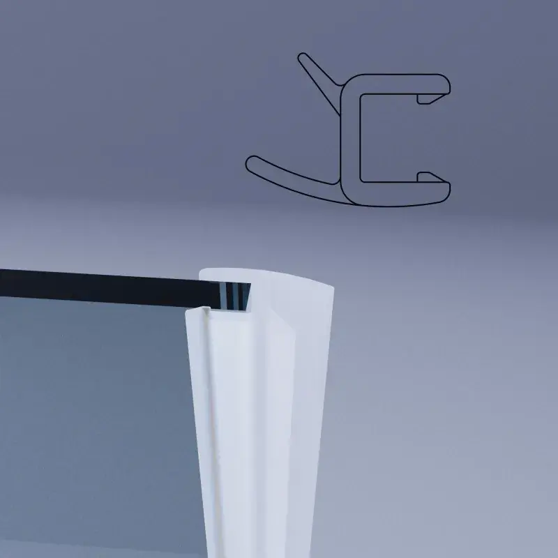 Prezzo Di Fabbrica Horizontal shower box seal for Lunes G series, 5 mm glass thickness Novellini R51LUGI1-TR