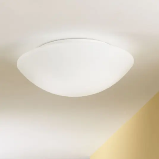Nuova Collezione Plafoniera Pandora, Ø 36 cm, vetro, bianco