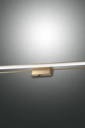 Applique LED Rapallo, ottone, IP44, 80 cm Reso Gratuito