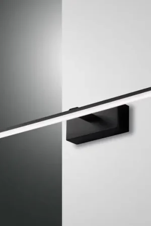 Saldi Applique LED Nala, nera, larghezza 50 cm