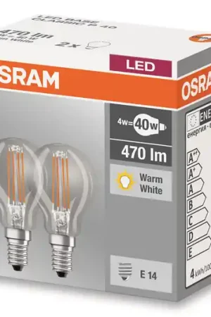 Offerta Del Giorno E14 4W 827 LED a goccia, set da 2