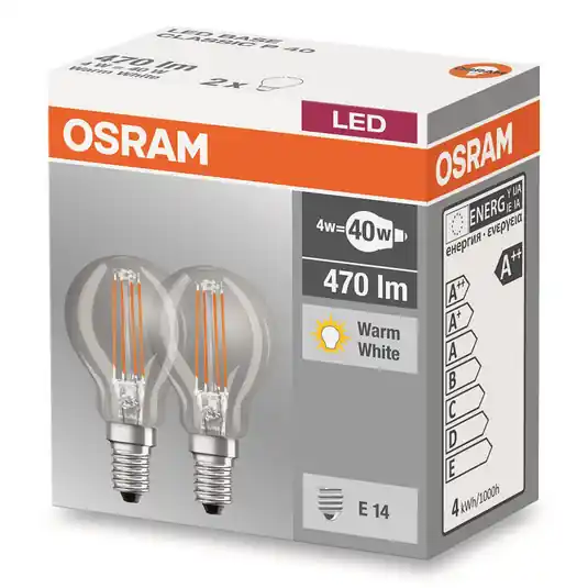 Offerta Del Giorno E14 4W 827 LED a goccia, set da 2
