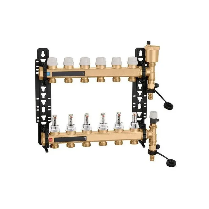 Pre-assembled manifold with 1" connection Caleffi 6646 Professionale