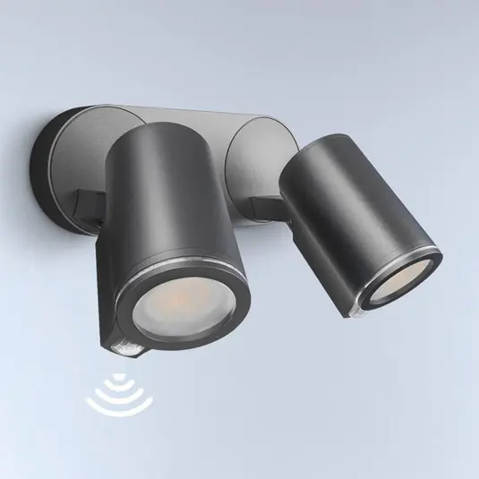 Faretto da esterno con sensore STEINEL One S, a 2 luci, antracite, IP44 Economico