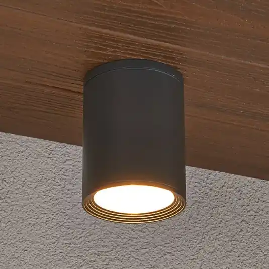 Occasione Imperdibile Lucande Faretto da soffitto Minna, antracite, 14 cm, IP54, E27