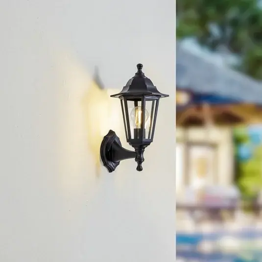 Applique da esterno Lindby Nane, lanterna, resistente all‘acqua di mare, E27 Compra Oggi Stesso