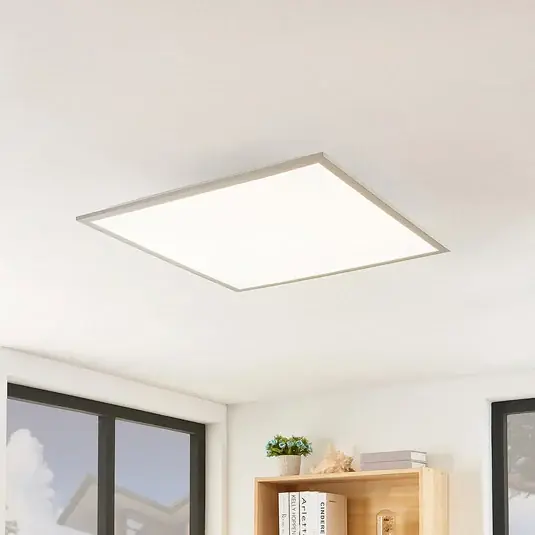 Ultime Pezzi Pannello LED Lindby Stenley, 4.000 K, 60 cm x 60 cm, argento/bianco
