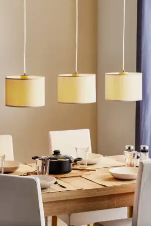 Lampada a sospensione Corralee, grigio, 3 luci Bestseller