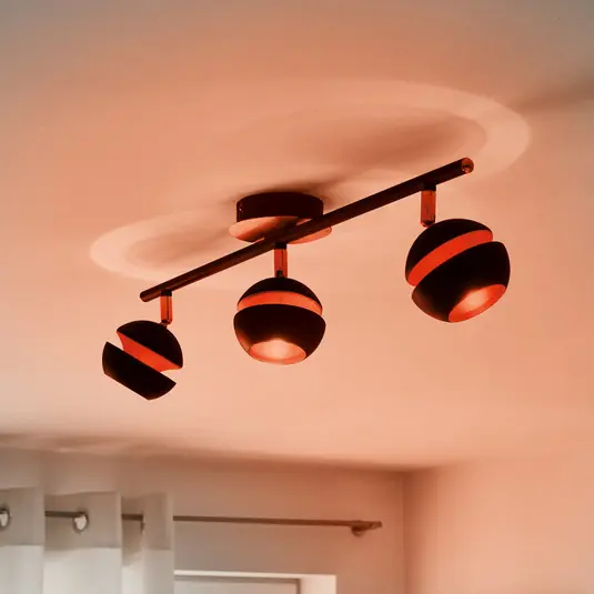 A Buon Prezzo Plafoniera LED nero-oro Nocito - 3 luci