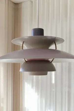 Ultimissimo Modello Louis Poulsen Lampada a sospensione di design PH 5, grigia, Ø 50 cm