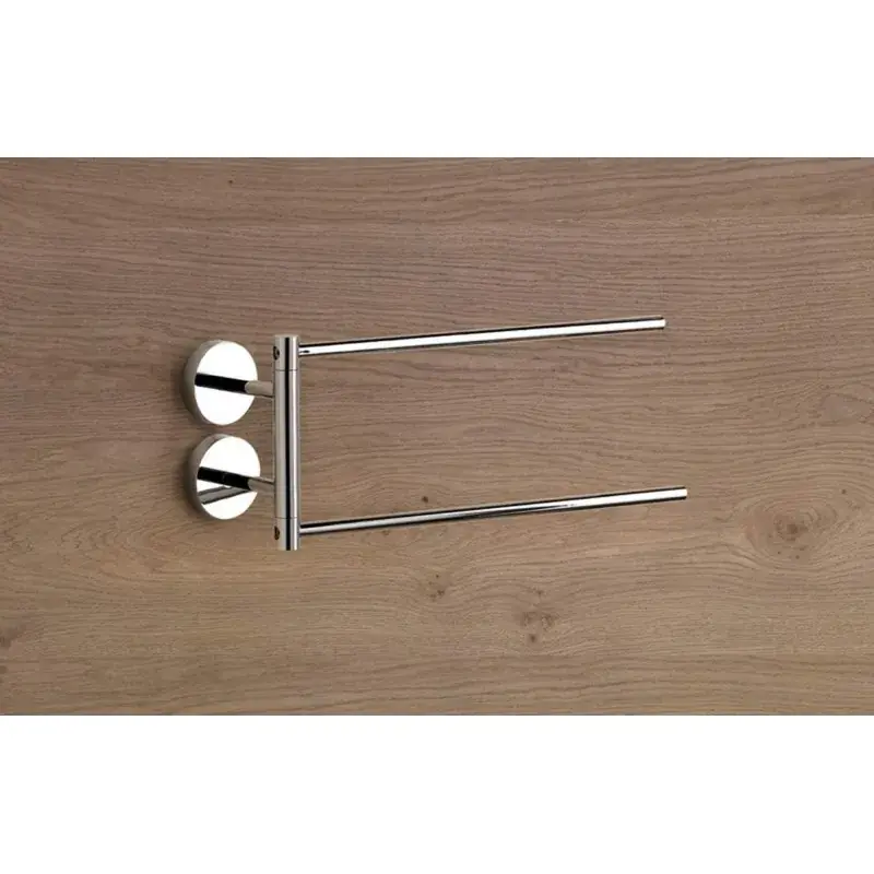 Super Prezzo Double articulated towel holder, chrome-coloured, wall-mounted Capannoli Hoop HP111 33V