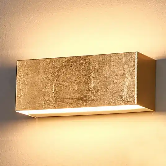 Saldi Lindby applique a LED Quentin, larghezza 23 cm, colore oro, metallo