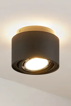 Acquista Ora Arcchio plafoniera Walisa, Ø 15 cm, nero, metallo, GU10