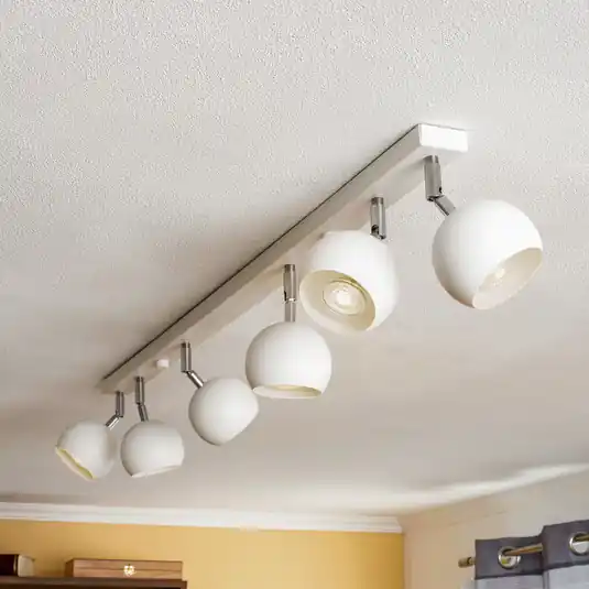 Faretto da soffitto Flame, bianco, 6 luci Esclusivo