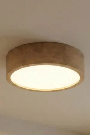 Nuova Collezione Plafoniera Cleo, Ø 38 cm, a 3 luci, legno di quercia, E27