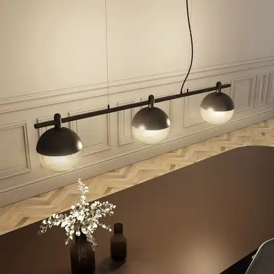 Sconto Lucande Dustian a sospensione, 2 luci, 124 cm