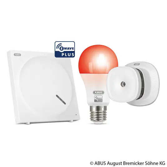 Reso Gratuito ABUS Z-Wave set antincendio, allarme fumo, lampada