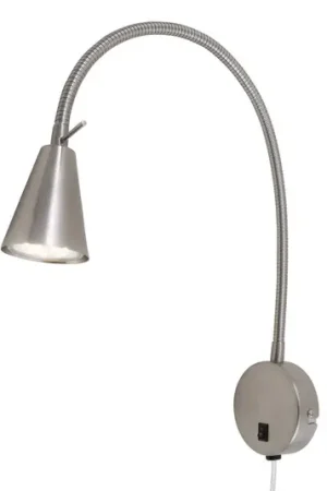 Applique a LED Tusa, nichel, metallo, 45 cm, braccio flessibile Prezzo Scontato