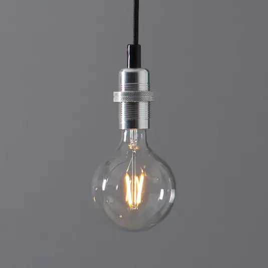 Bestseller Portalampada E14 Fade con cavo, argento
