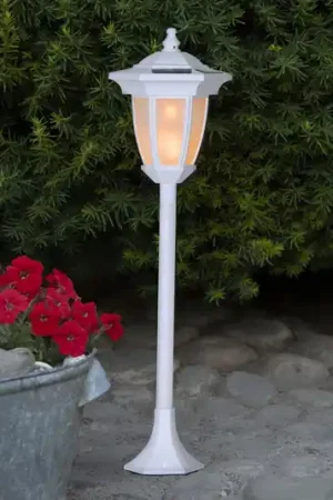 Ultima Occasione Lampada LED solare Flame, 4 in 1, bianco