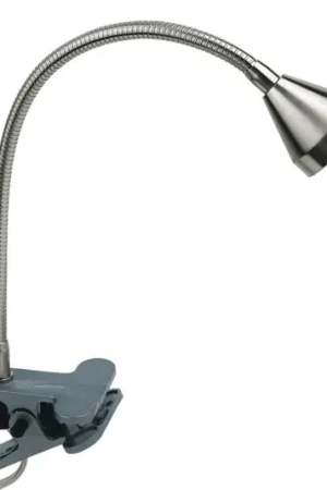 Non Perdere Lampada a pinza LED Mini, braccio flessibile, nichel, 3.000K