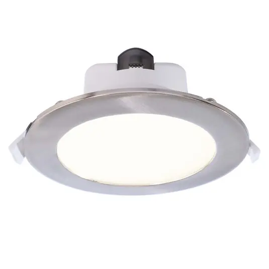 Esclusivo Plafoniera LED da incasso Acrux, Ø 15 cm, argento opaco, CCT