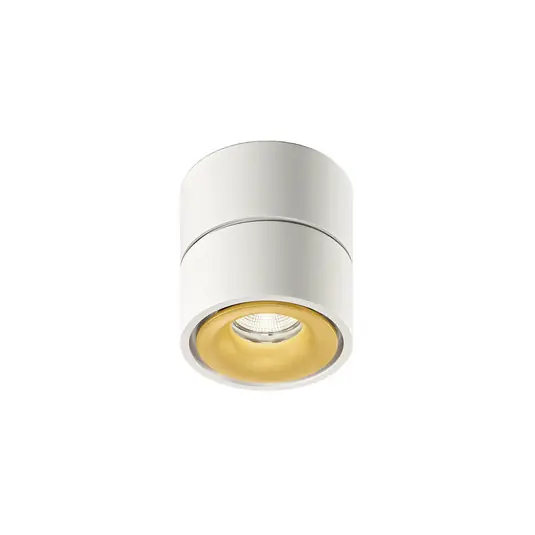 Egger DLS Faretto da soffitto LED Clippo, dimmerabile, bianco/oro Nuova Collezione