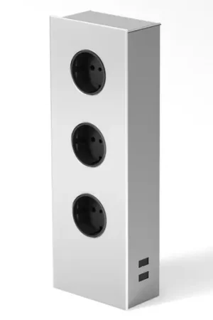 Torre di prese Power in acciaio inox, 3 pezzi Compra Adesso