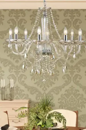 Acquista Ora Lampadario color cognac Basilano di vetro