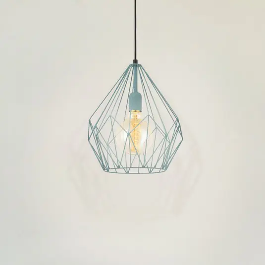 A Buon Prezzo Lampada a sospensione Carlton vintage, verde Ø31cm