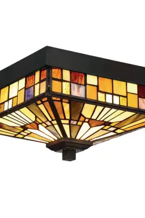 Plafoniera da esterni Inglenook, vetro colorato Promozione Esclusiva