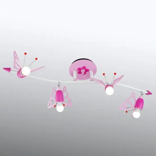 Offerta Limitata Plafoniera Farfalla per bambini, 4 faretti