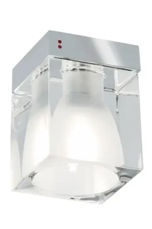 Cubetto plafoniera 1 luce, trasparente Occasione
