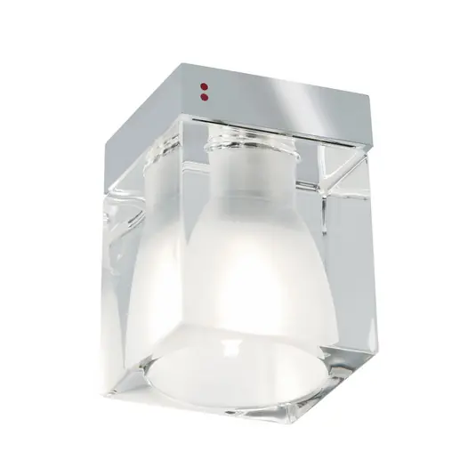 Cubetto plafoniera 1 luce, trasparente Occasione