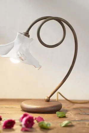 Lampada da tavolo Eleonora paralume ceramica Occasione Imperdibile