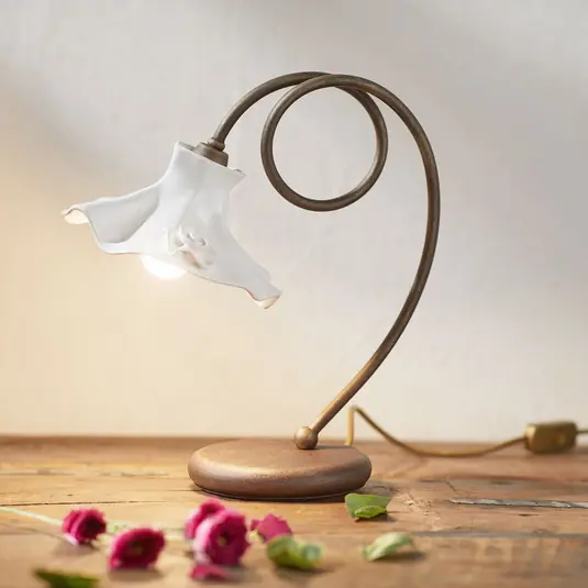 Lampada da tavolo Eleonora paralume ceramica Occasione Imperdibile