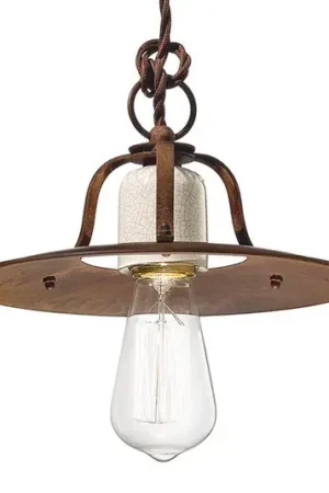 Direttamente Dal Produttore Lampada sospensione Riccardo in stile rustico