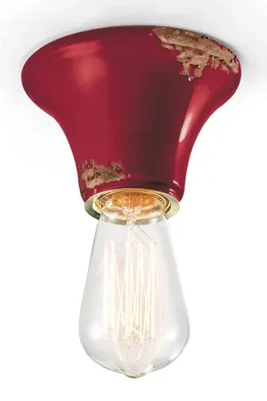 Plafoniera vintage C132 rosso vino Quantità Limitata