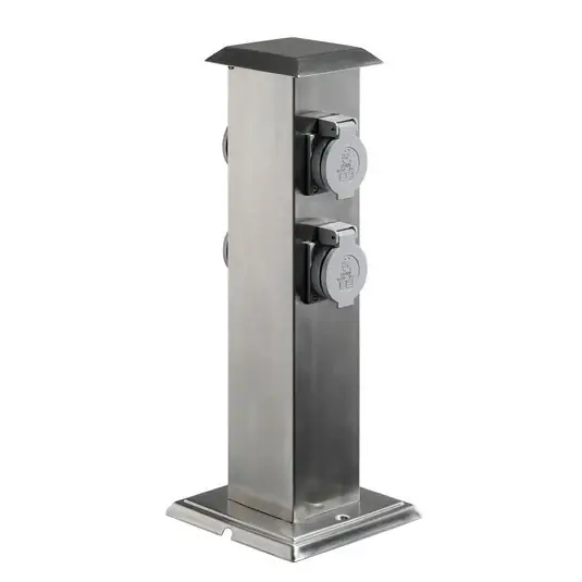 Scelto Dai Clienti Colonna di energia 400166 in acciaio inox con 4 prese