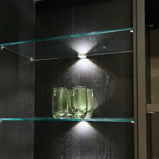 Affare Clip in vetro con LED, grigio, plastica, su/giù, spina