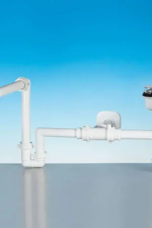 Promozione Space-saving pop-up waste for double sinks lira A.3200.90