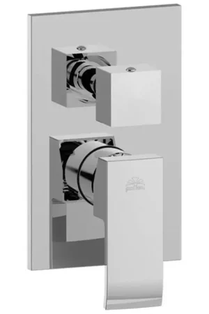 3-way built-in shower mixer with ABS plate Paffoni Level LES019CR Super Prezzo