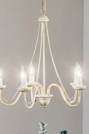 Lampadario Malbo a 5 luci bianco Non Perdere